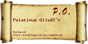Palatinus Olivér névjegykártya