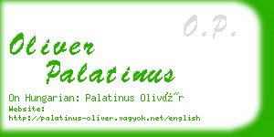 oliver palatinus business card